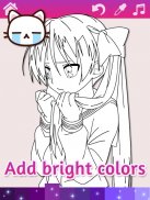 Anime Manga Coloring Pages with Animated Effects screenshot 2