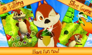 Slice It & Talk: Squirrel Fun screenshot 0