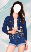 Women Jeans Jacket Photo Suit screenshot 12