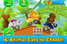 Животные Автомобили Дети Гонки screenshot 1