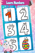 Numbers Glitter Coloring Pages screenshot 3