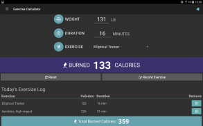 Exercise Calorie Calculator screenshot 13