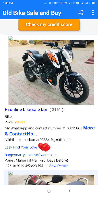 old bike price