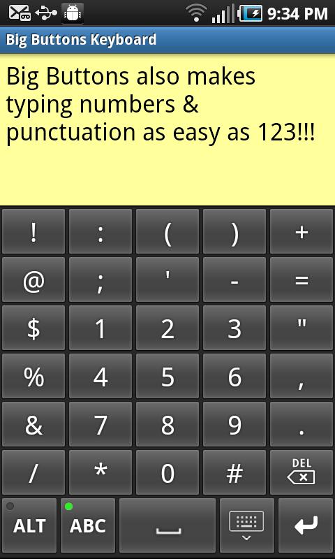 Big Buttons Keyboard Standard - APK Download for Android