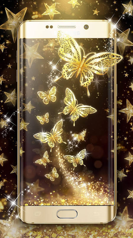 Gold Butterfly 3D Live Wallpaper  free download