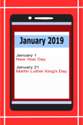 English Calendar Holiday 2020. screenshot 2