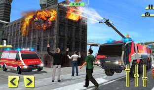 Fire Truck Rescue Training Sim screenshot 0