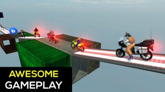 Superheroes Bike Stunt Racing screenshot 0