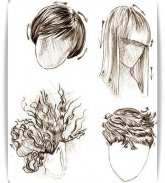 como desenhar cabelo  Cabelo desenho, Esboço de cabelo, Cabelo de