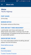 CBP Border Wait Times screenshot 2