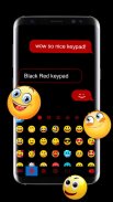 Tema Keyboard Cool Black Red screenshot 3