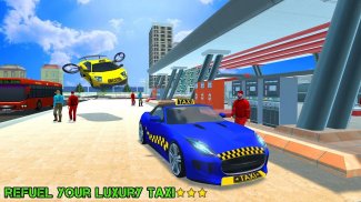 Flying Taxi Car Driving Games screenshot 0