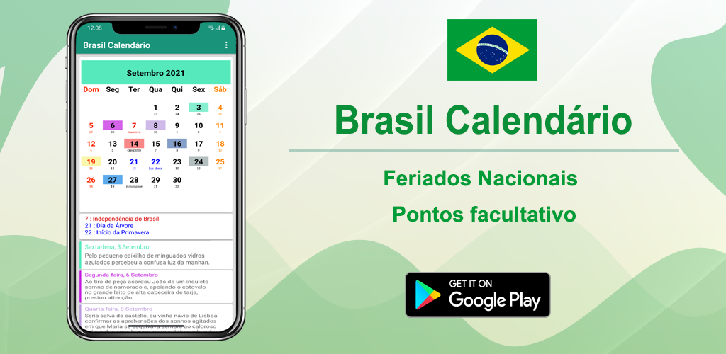 Brasil Calendário 2023 - Apps on Google Play