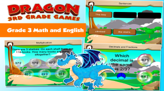 3rd Grade Dragon Kids Games screenshot 1