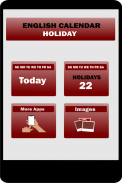 English Calendar Holiday screenshot 1