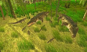 Simulador de bosque 3D de cocodrilo: clan de crocs screenshot 1