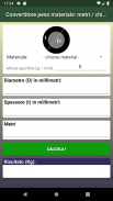 Convertitore quantità materiale: Calcolatore peso screenshot 3