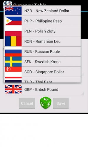 Currency Table screenshot 1