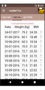 my BMI Tracker: Calculator and Tracker screenshot 2