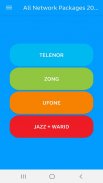 All Network Packages Pakistan 2020 Zong Jazz Ufone screenshot 4