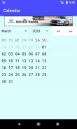 CALENDAR - Months and Days, EASY week view, select YEAR and NEXT or PREVIOUS month screenshot 2