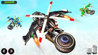 Flying Heli Robot Bike Games screenshot 5
