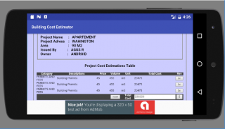 Building Cost Estimator screenshot 5