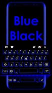 ثيم لوحة المفاتيح Blue Black screenshot 1