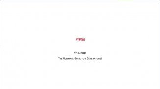 Yorator - The Ultimate Guide for Generators! screenshot 1