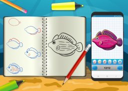 Learn to Draw Cute Chibi Sea Animals Step by Step screenshot 4