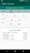 Triathlon Calculator: Pace for Swim/Bike/Run screenshot 2