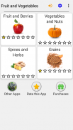 Obst und Gemüse, Nüsse und Gewürze - Bildquiz screenshot 0