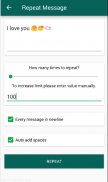 Repeater text and Emoji Emoticons for whatsapp screenshot 1