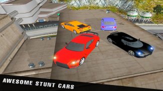 3D City Car Stunts Tantangan screenshot 13