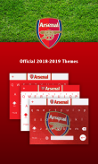 Tastiera ufficiale Arsenal FC screenshot 1