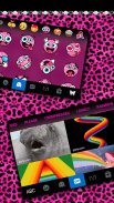 Glitter Pink Leopard Keyboard Theme screenshot 3