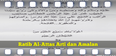 Ratib Al-Attas Arti dan Amalan