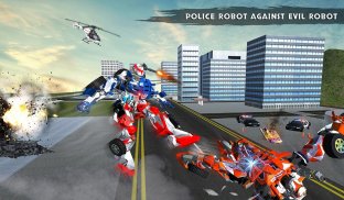 US Police Robot Transport Truck Driving Games screenshot 11