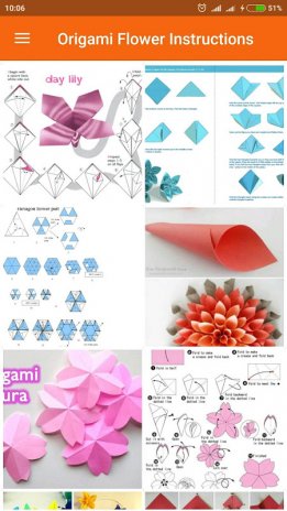 Gambar Bunga  Origami Gambar Bunga 