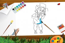 Kinder Färbung Buch Berufe screenshot 4