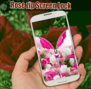 Rose zip Screen Lock screenshot 2