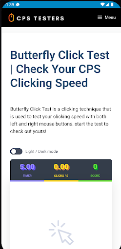 Butterfly Click Test - Test Your Clicking Skills