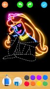 Draw Glow Princess screenshot 5