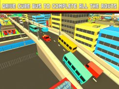 Cube Craft Pixel School Bus 3D screenshot 6