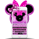 Cute Minny Pink Bowknot Keyboard Theme Icon