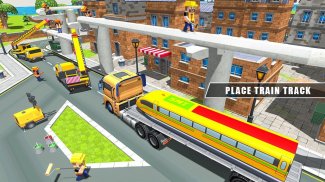 Elevated Train Track Builder : Subway Craft 2018 screenshot 3