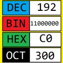 Convertisseur binaire décimal Icon
