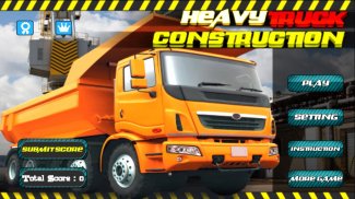 Heavy Truck : Construction 3D screenshot 0