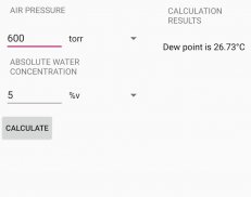 Dew Point Calculator screenshot 1