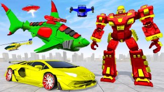 Shark Robot Car Transform Game screenshot 4